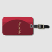 Personalisiert Rot-Bordeaux Gepäckanhänger (Vorderseite (Horizontal))