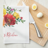 Personalisiert Rot-Gelb-Rosa-Farbe Geschirrtuch (Viertel Falte)