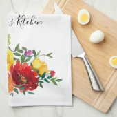 Personalisiert Rot-Gelb-Rosa-Farbe Geschirrtuch (Viertel Falte)