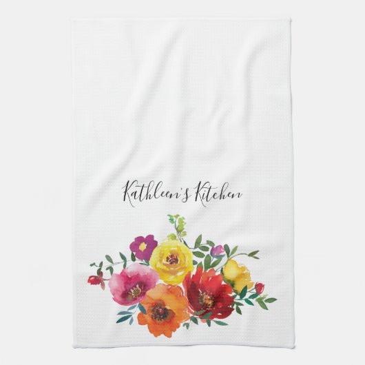 Personalisiert Rot-Gelb-Rosa-Farbe Geschirrtuch (Vertikal)