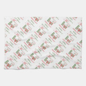 Personalisiert Rot, Grün, Fröhlich und Helle Weihn Geschirrtuch (Horizontal)