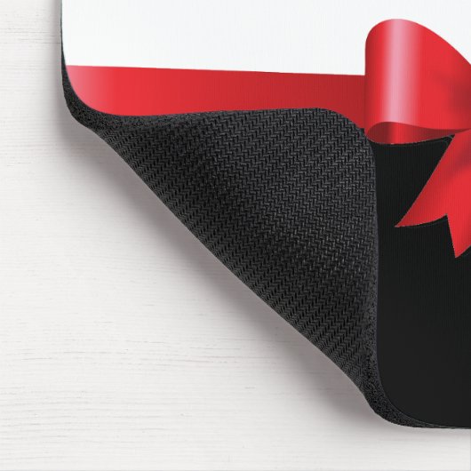 Personalisiert, rot, schwarz, Streifen, rot Mousepad (Ecke)