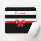 Personalisiert, rot, schwarz, Streifen, rot Mousepad (Mit Mouse)