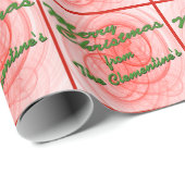 Personalisiert Rot und Grün frohe Weihnachten Geschenkpapier (Rolleneckpunkt)