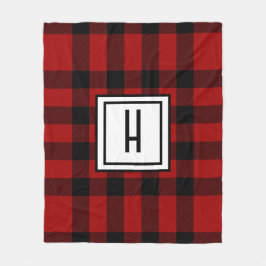 Personalisiert, rot und schwarz fleecedecke