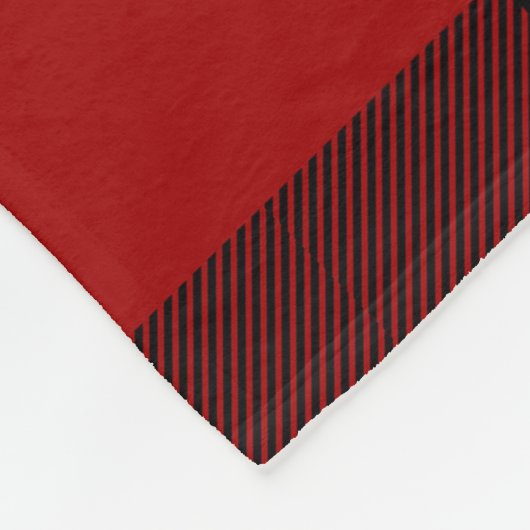 Personalisiert, rot und schwarz fleecedecke (Ecke)