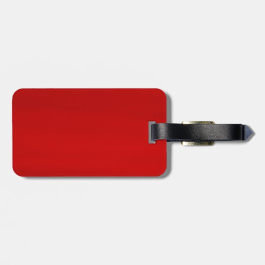 Personalisiert rot und schwarz gestreift gepäckanhänger (Rückseite horizontal)