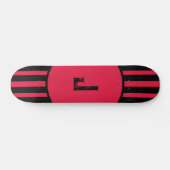 Personalisiert Rot und Schwarz Skateboard (Horizontal)