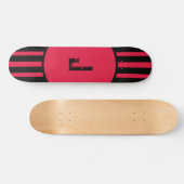 Personalisiert Rot und Schwarz Skateboard (Horizontal)