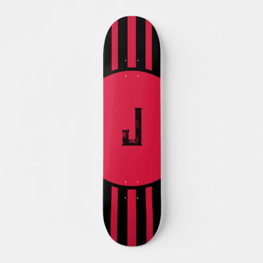 Personalisiert Rot und Schwarz Skateboard (Vorne)
