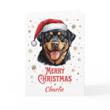 Personalisiert Rottweiler Hund frohe Weihnachten