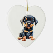 Personalisiert Rottweiler Puppy Keramik Ornament (Rechts)