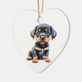 Personalisiert Rottweiler Puppy Keramik Ornament (Links)