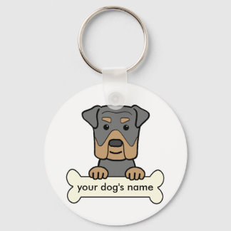 Personalisiert Rottweiler Schlüsselanhänger