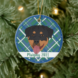 Personalisiert Rottweiler Weihnachten Keramik Ornament