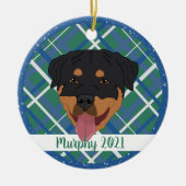 Personalisiert Rottweiler Weihnachten Keramik Ornament (Vorne)