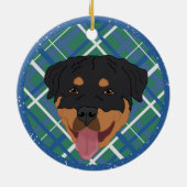Personalisiert Rottweiler Weihnachten Keramik Ornament (Hinten)