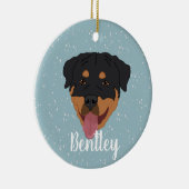 Personalisiert Rottweiler Weihnachten Keramik Ornament (Rechts)