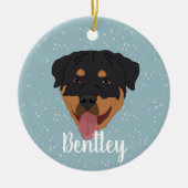 Personalisiert Rottweiler Weihnachten Keramik Ornament (Vorne)