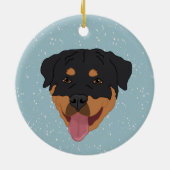 Personalisiert Rottweiler Weihnachten Keramik Ornament (Hinten)
