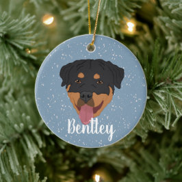 Personalisiert Rottweiler Weihnachten Keramik Ornament