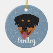 Personalisiert Rottweiler Weihnachten Keramik Ornament (Vorne)