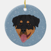 Personalisiert Rottweiler Weihnachten Keramik Ornament (Hinten)