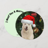 Personalisiert Round Santa Paws Husky Weihnachten (Vorne/Hinten)