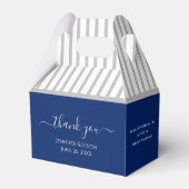 Personalisiert Royal Blue Favor Box Geschenkschachtel (Rückseite)