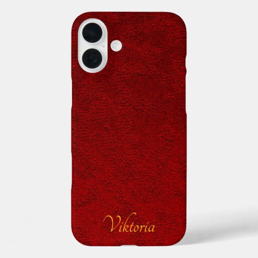Personalisiert Royal Crimson Velvet Print Case-Mate iPhone Hülle (Rückseite)