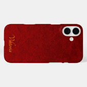 Personalisiert Royal Crimson Velvet Print Case-Mate iPhone Hülle (Rückseite (Horizontal))