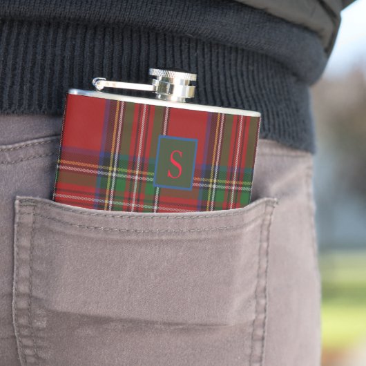 Personalisiert Royal Stewart Tartan gibt Ihm Men G Flachmann (Beispiel)