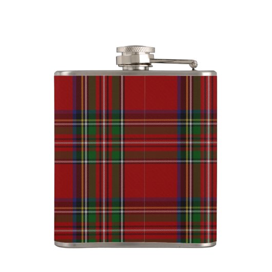 Personalisiert Royal Stewart Tartan gibt Ihm Men G Flachmann (Rückseite)