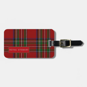Personalisiert Royal STEWART Tartan Mens Gepäck Ta Gepäckanhänger