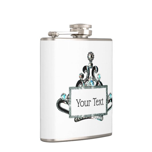 Personalisiert "Royal Tiara" Flachmann (Rechts)