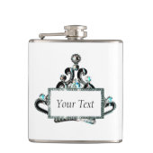 Personalisiert "Royal Tiara" Flachmann (Vorderseite)