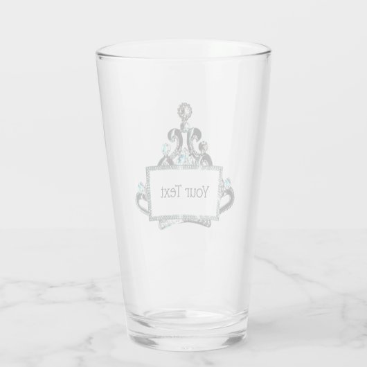 Personalisiert "Royal Tiara" Glas (Rückseite)