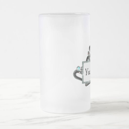 Personalisiert "Royal Tiara" Mattglas Bierglas (Mittel)