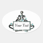 Personalisiert "Royal Tiara" Ovaler Aufkleber (Vorderseite)