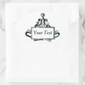 Personalisiert "Royal Tiara" Ovaler Aufkleber (Tasche)