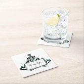 Personalisiert Royal Tiara Rechteckiger Pappuntersetzer (Vor Ort)