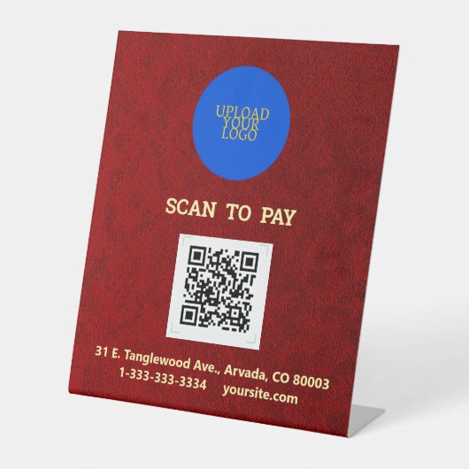 Personalisiert Royal Velvet Print Sockelschild (Vorderseite)