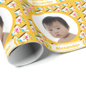 Personalisiert Royalty Baby Foto Geschenkpapier (Rolleneckpunkt)
