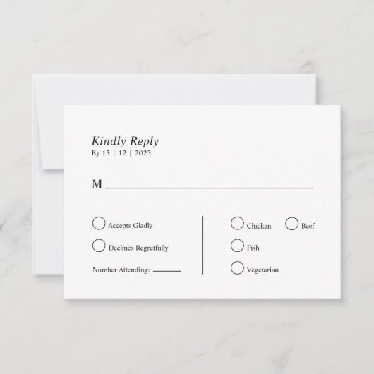 Personalisiert RSVP karte (Vorderseite)