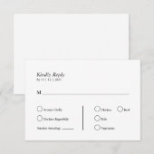 Personalisiert RSVP karte (Vorne/Hinten)
