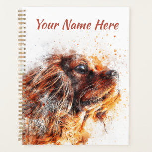 Personalisiert Ruby Cavalier King Charles Dog Planer