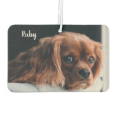Personalisiert Ruby Cavalier King Charles Spaniel Autolufterfrischer (Rückseite)
