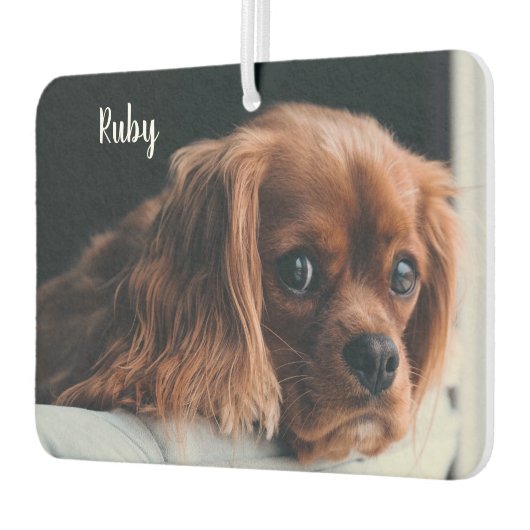 Personalisiert Ruby Cavalier King Charles Spaniel Autolufterfrischer (Links)