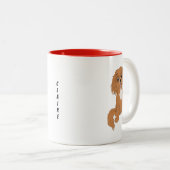 Personalisiert Ruby Cavalier King Charles Spaniel Zweifarbige Tasse (VorderseiteRechts)