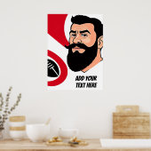 Personalisiert Rugby Art Poster (Küche)